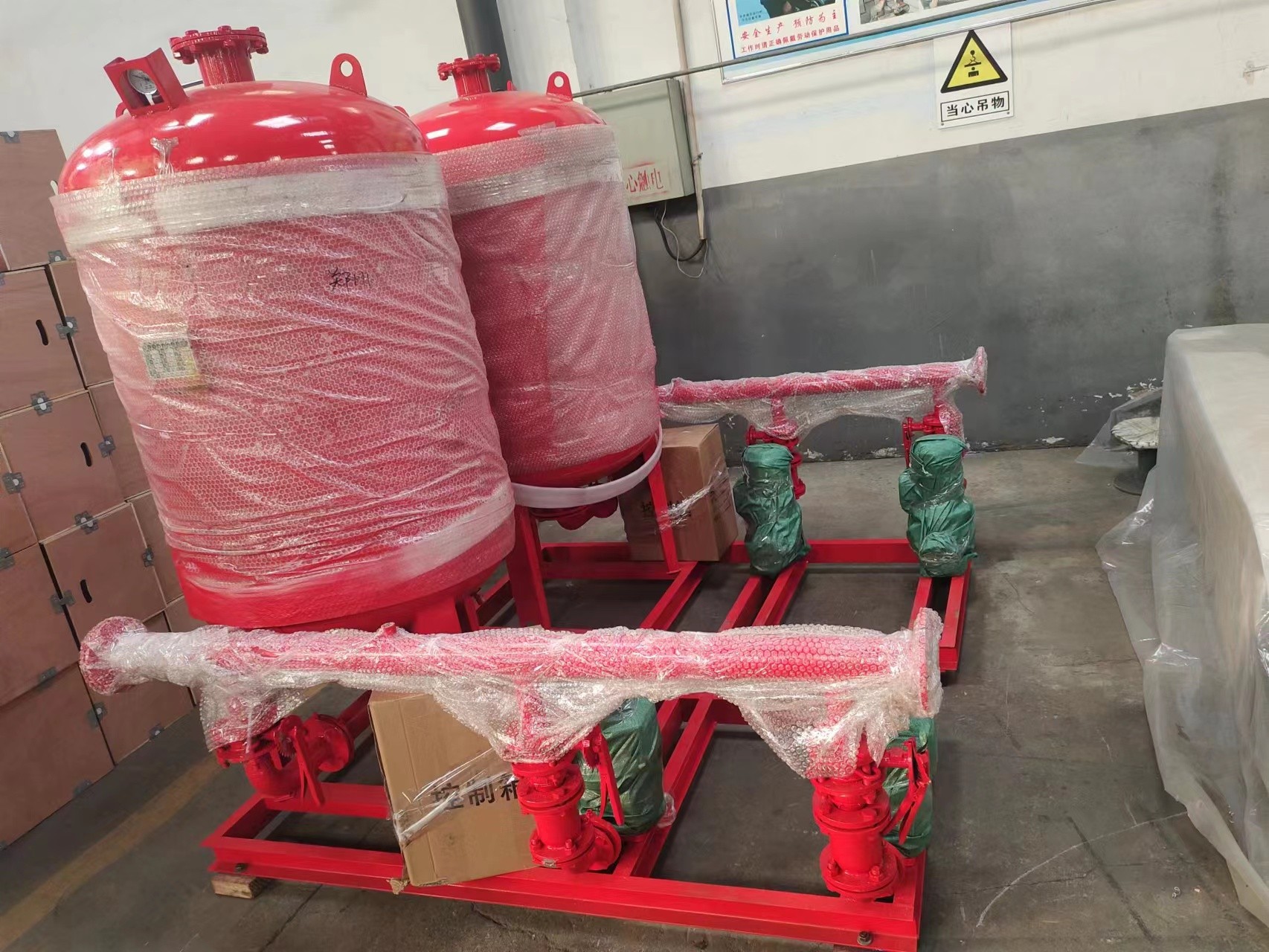 客戶定制的消防泵組已經(jīng)完工<div   id=